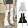 Lolita Jk Strap Up Leg Warmers for Women Y2K High Tube Socks Wide Leg Cover Stockings for Streetwear Party Cosplay Accessories
