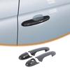 ABS carbon fiber/Glossy black For Fiat 500 And Abarth 595 695 2007+ Car Door Handles Decorative Cover Trim Exterior Accessories