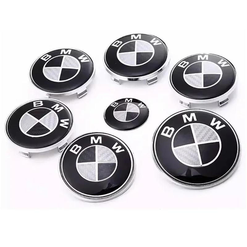 7 Stück Auto Frontemblem Heckemblem Radnabenkappe Aufkleber für bmw E46 E90 E60 F10 F11 F20 F30 F34 F01 G20 G21 G31 G38 X1 X3 X5 X7