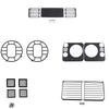 For Land Rover Defender 90 110 130 2004-2019 Central Grid Headlight Protection Net Car Headlight Protection Cover Auto Accessori