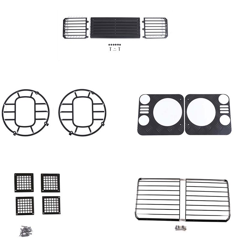 For Land Rover Defender 90 110 130 2004-2019 Central Grid Headlight Protection Net Car Headlight Protection Cover Auto Accessori