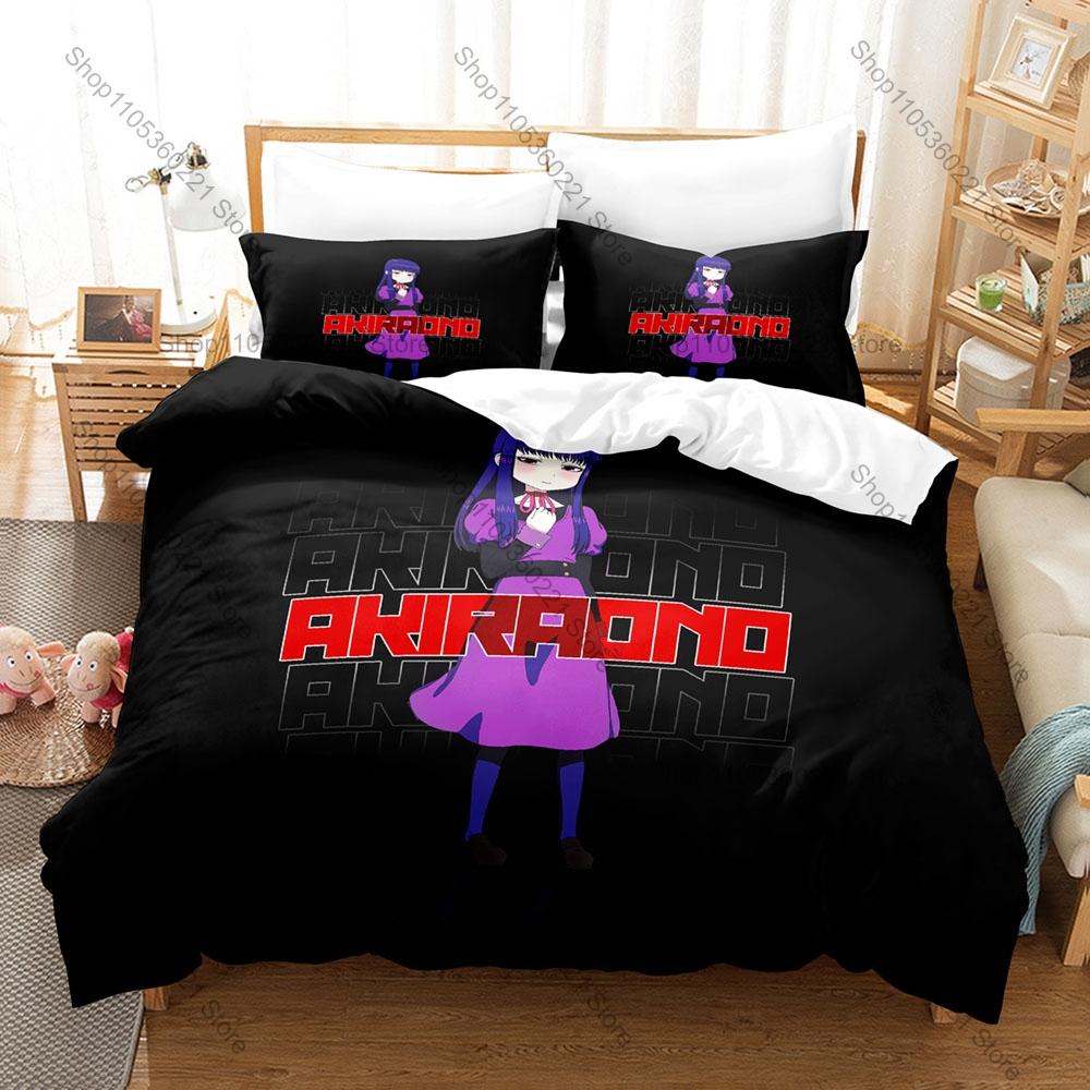 Hi Score Girl Bedding Set Duvet Cover + 2 Pillowcases Retro Arcade Game Haruo Akira 90s Nostalgic Anime Soft Pastel Bedroom