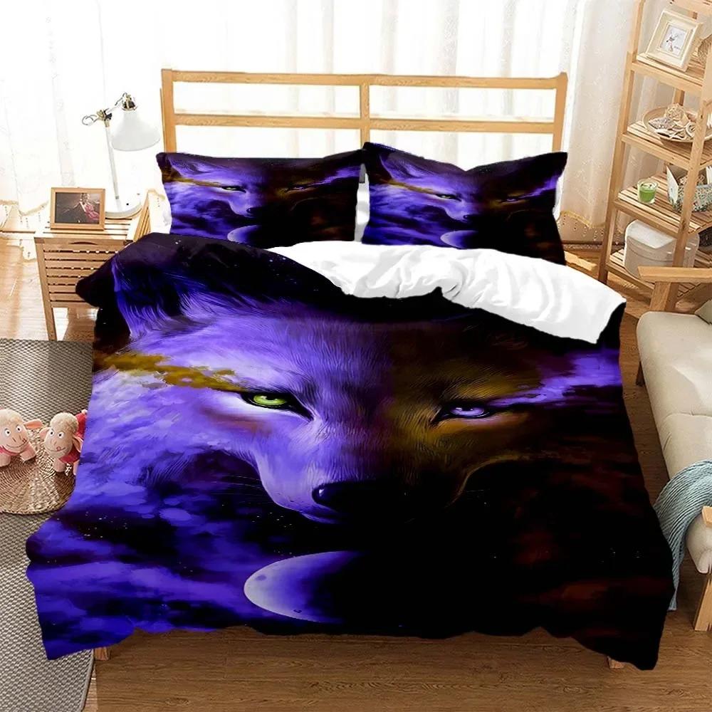 Wolf Digital Print Polyester Bedding Sets Child Kids Covers Boys Bed Linen Set For Teens Bedding Set Bed Comforter Set