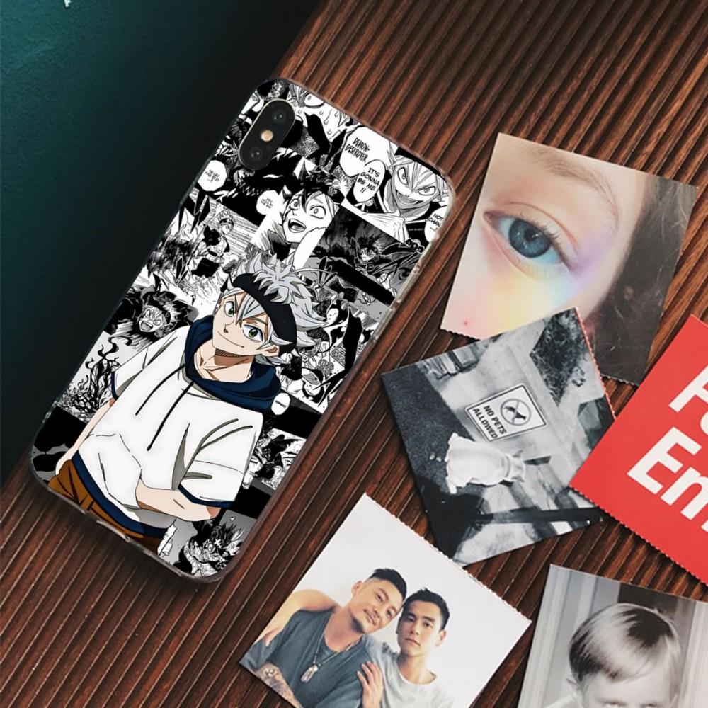 Black Clover Phone Case For IPhone 16 15 14 13 12 Mini 11 Pro XS Max X XR SE 6 7 8 Plus Soft Silicone Cover