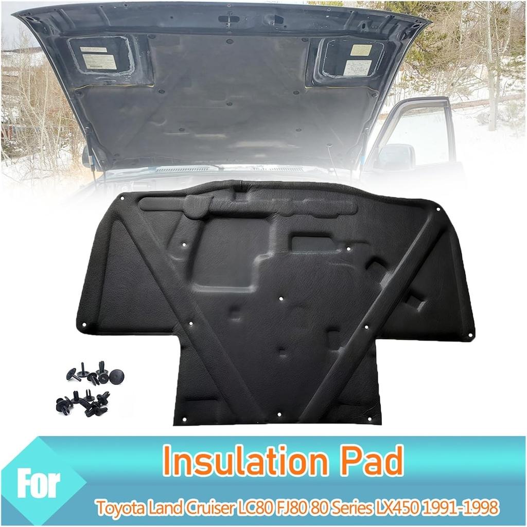 Front Engine Hood ulation Pad Heat Fire Soundproof Cover,Compatible With Toyota Land Cruiser LC80 FJ80 80 Series LX450 1991-1998