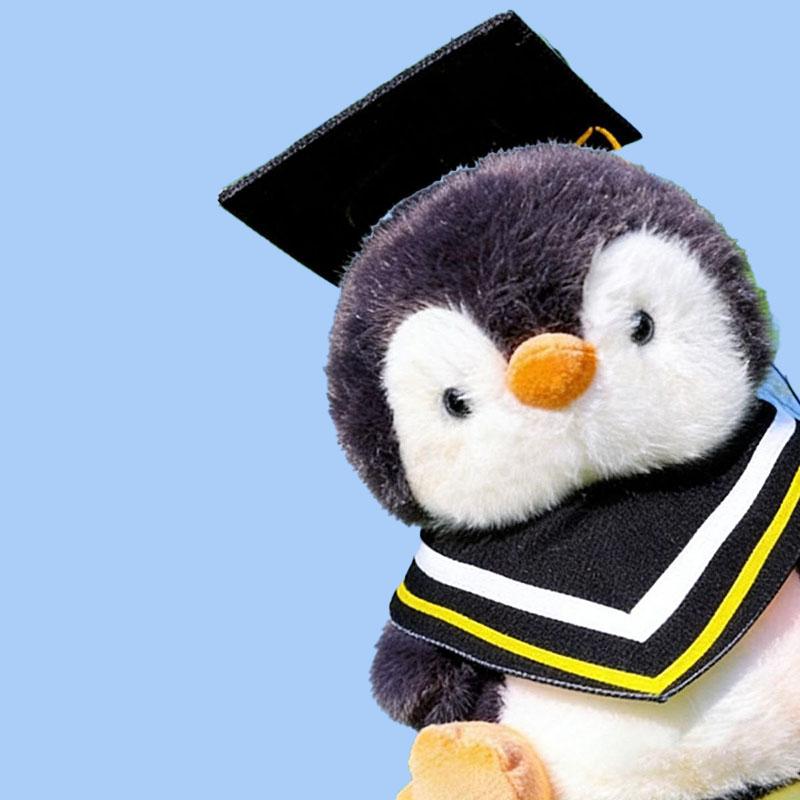 Cute Graduation Penguin Plush Toy Soft Stuffed Animal With Graduation Cap And Gown Graduation Gift For Class Of Students Friend