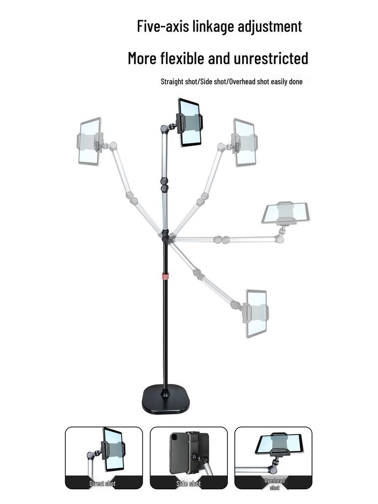Foldable Multi-Axis Rotating Arm Stand for Mobile Phones and Tablets
