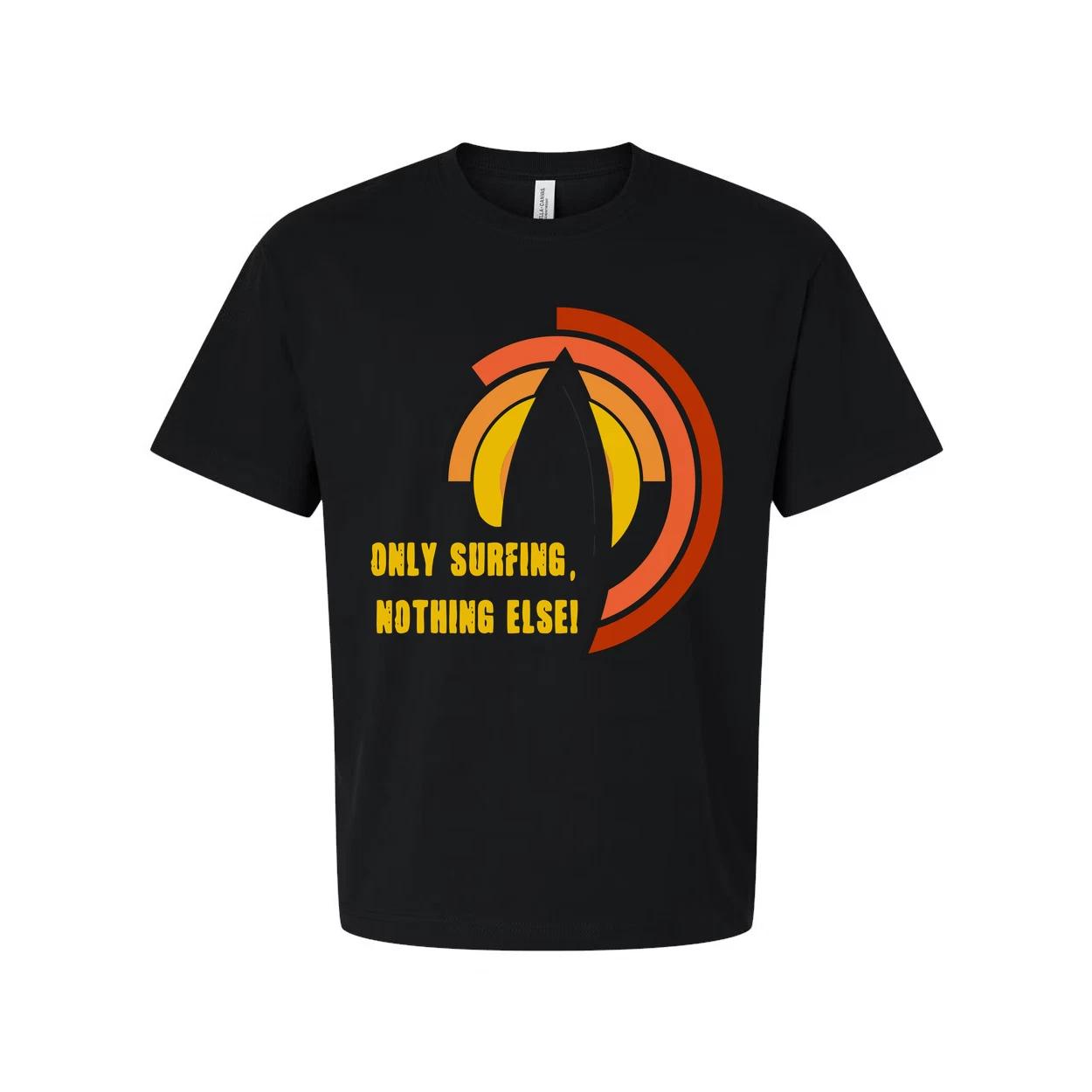 

Unisex Surfing Graphic Tee With Sunset Arc Design And Positive Message For Beach 2XL