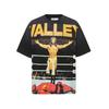 2025 Amerikanische trendige Marke Vall gewaschen alt bedrucktes kurzärmeliges Hip-Hop lockeres Streetwear-T-Shirt für Männer und Frauen