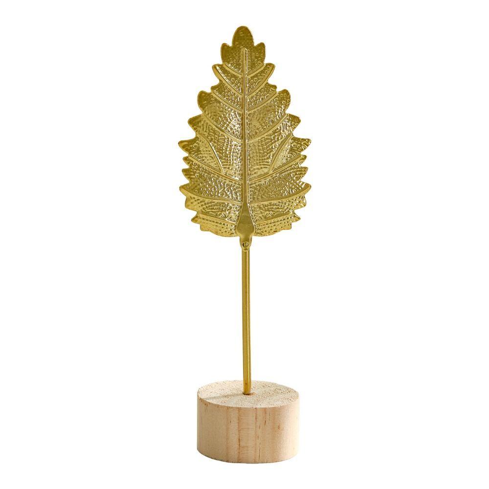Hollow Out Leaves Desktop Handicrafts Wood Base Tabletop Decoration Desktop Ornament