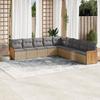 VidaXL Garden Lounge Set with Cushions 9 Pcs, Patio Sofas, Furniture Set, Outdoor Terrace Furniture, Beige 3260141