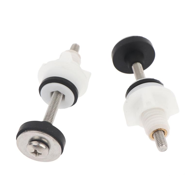 2Pcs Anti-Corrosion Toilet Tank Mounting Screw Kit Universal Fit Toilet Repair Parts for Hotel Apartment Bathroom Maintenance