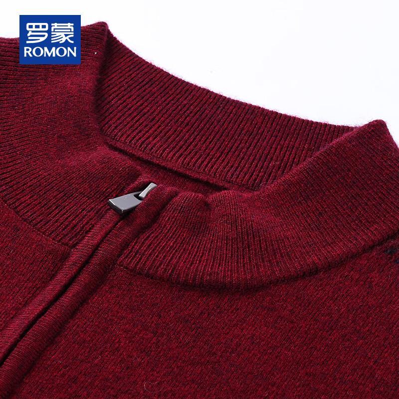 ROMON Men's 100% Pure Wool Half-Zip Sweater
