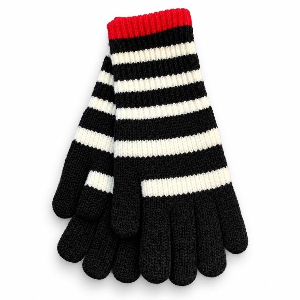 1 Pair Touchable Screen Striped Knitted Gloves Winter Women's Gloves Autumn Winter Season