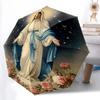 0106 Flower Maiden  pattern, automatic folding umbrella, portable and foldable design, 8 ribs, a Christmas or birthday gift.