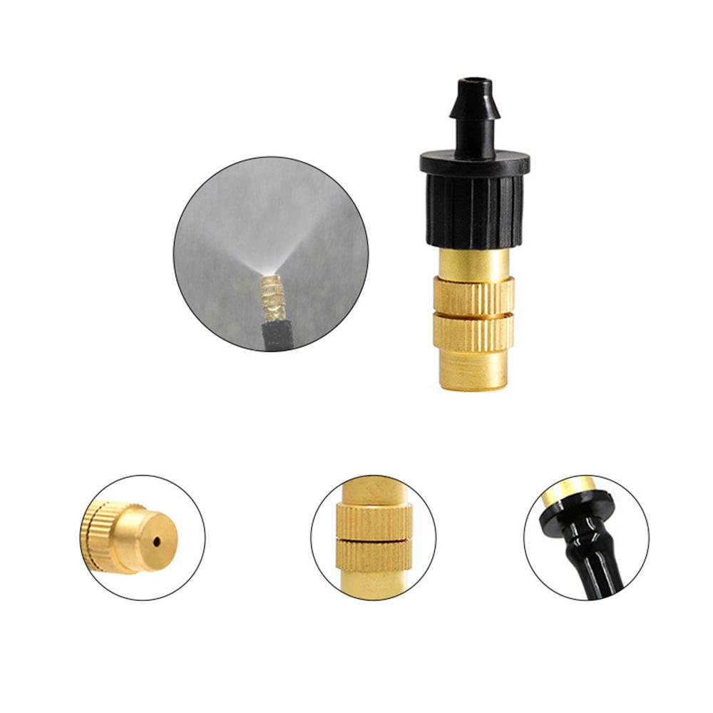 10PCS 4/7PVC Outdoor Misting Cooling System Kit with 1/4" Brass Adjustable Atomizer Sprinkler Heads