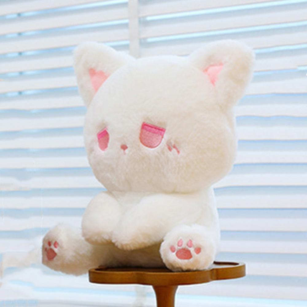 Comfortable Plush Bear Doll Toy Emo Bear Stuffed Animal Doll Black Cat Plush Toy Couple