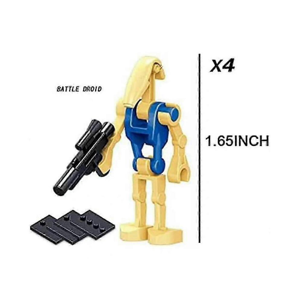 Set di Blocchi da Costruzione 24 Pezzi Star Wars Battle Droids Mini Action Figures Bambola Collezione Giocattoli Decorazione Regalo di Compleanno