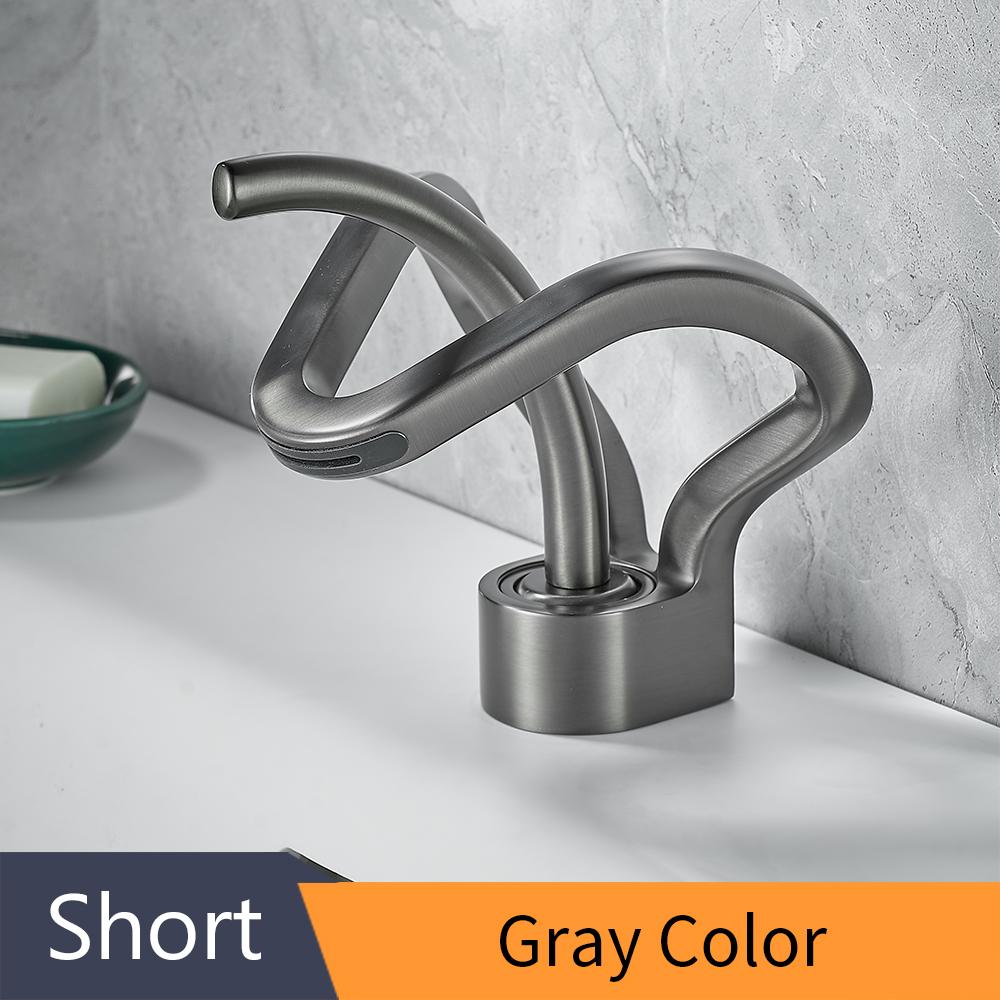 Basin Faucets Waterfall Bathroom Faucet Single handle Basin Mixer Tap Bath Black Faucet Brass Sink Water Crane Silver 855983