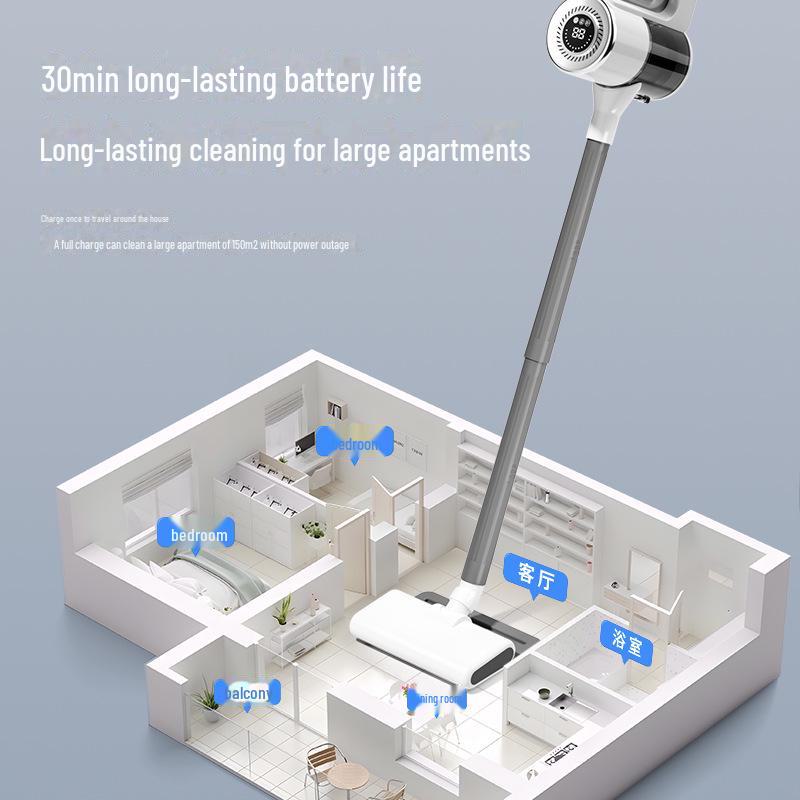 

Ручной беспроводной пылесос: Мощное всасывание для удаления клещей и уборки пола, пылесоса и мытья полов New model, upgraded version