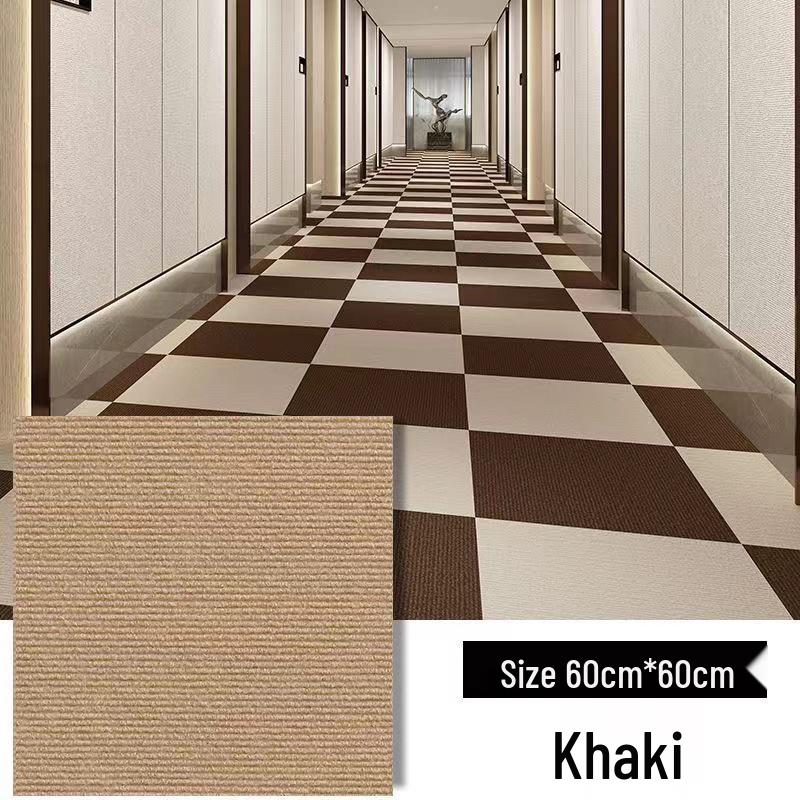 Large Square Patchwork Carpet: Anti-Slip, Self-Adhesive, Waterproof for Office & Bedroom Floors