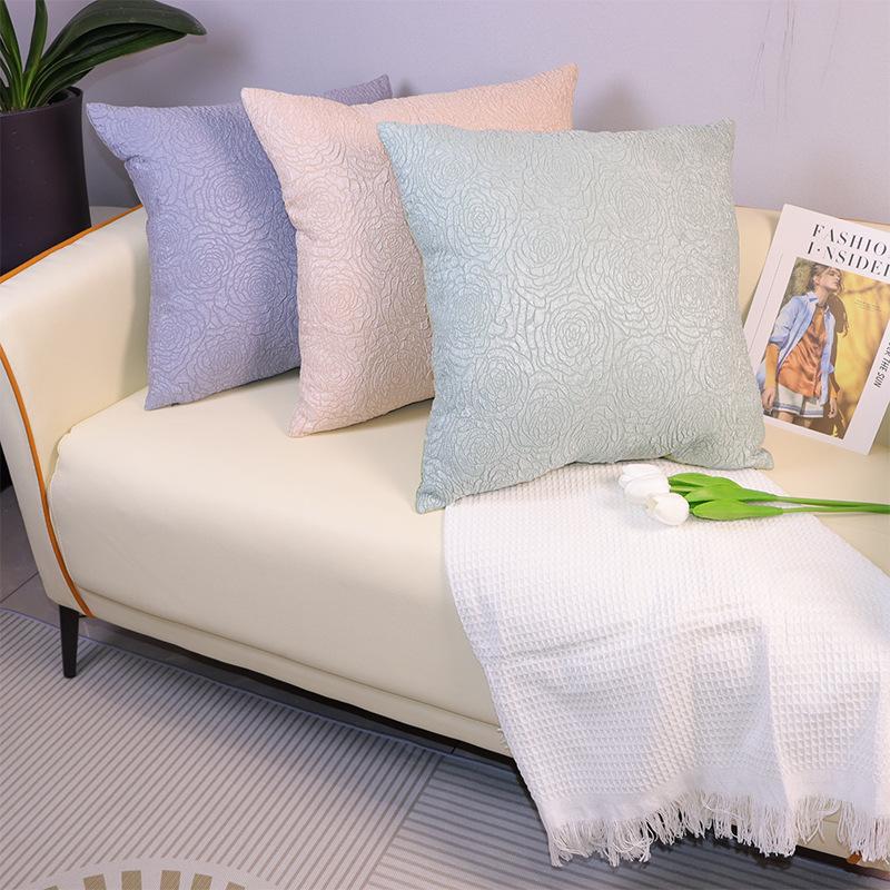 Plně polyesterový odsazený povlak na polštář s růžemi Pohovka Lehký luxusní Moderní bederní opěrka Polštář Vzorový dům Ubytování v soukromí Měkká dekorace Polštář