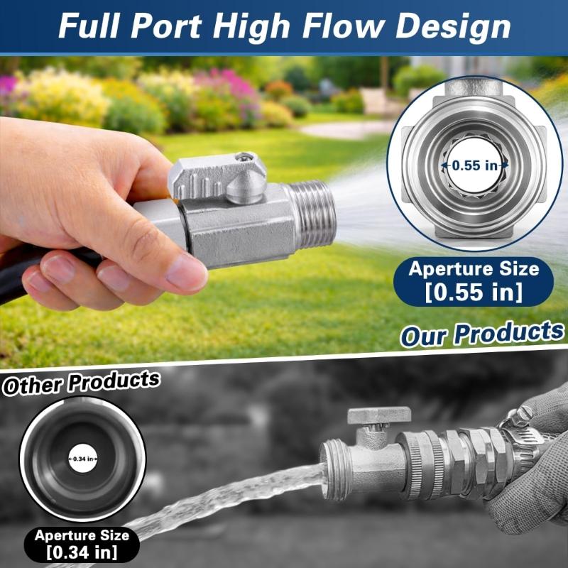 3/4Inch Male Female Thread Connector Brass Ball Valves Garden Hose Shut Close Valves Pipe Fitting With Thickened Handle