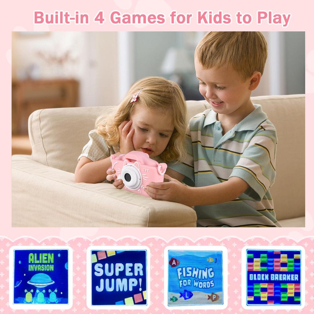 Andoer X8 Mini Camera Dětský fotoaparát Digitální fotoaparát 1080P Videokamera 20MP Dual Lens 2,0 palce IPS