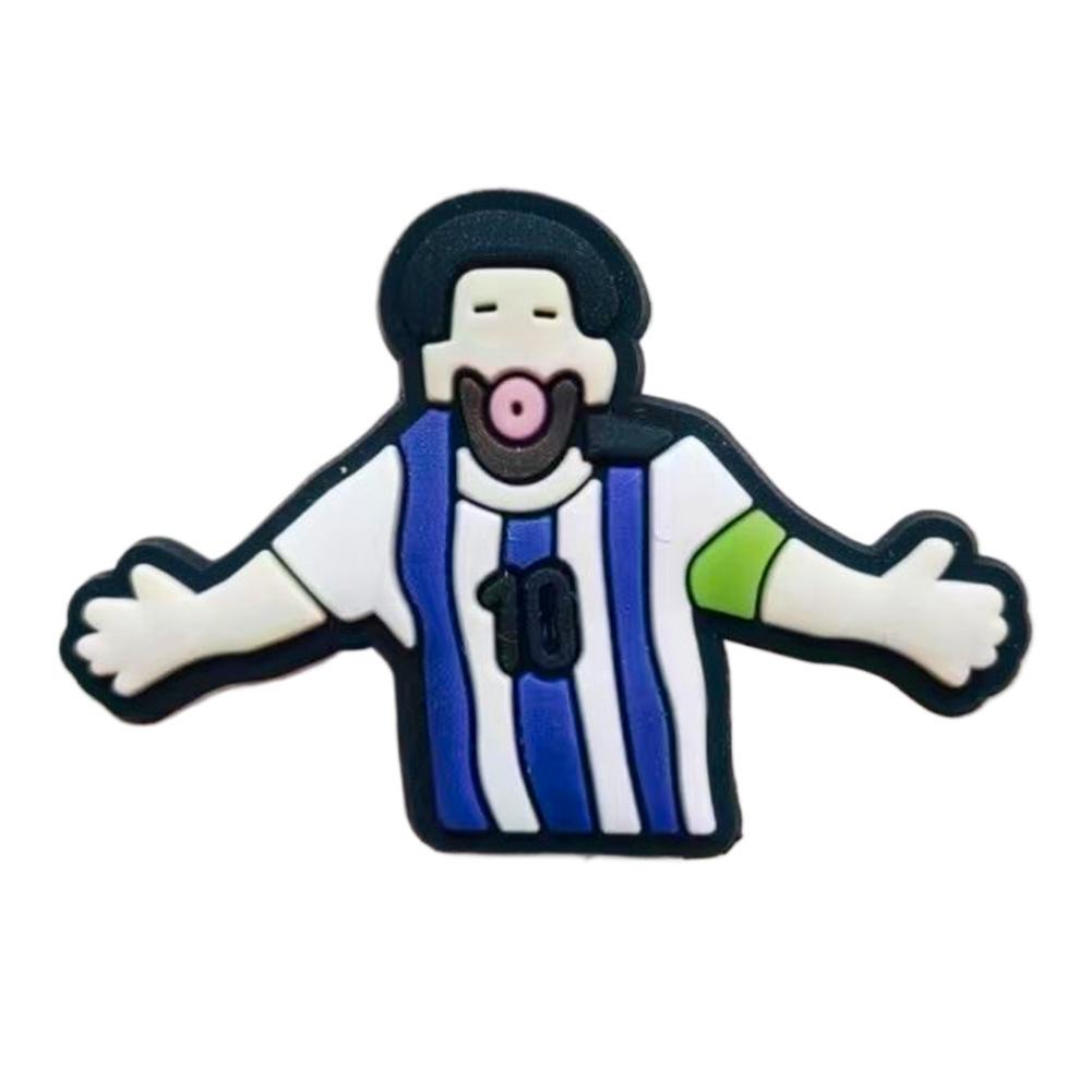 Fotbalová série Croc DIY Odnímatelné Sponky na boty - Měkké Gumové Dekorace na Dřeváky