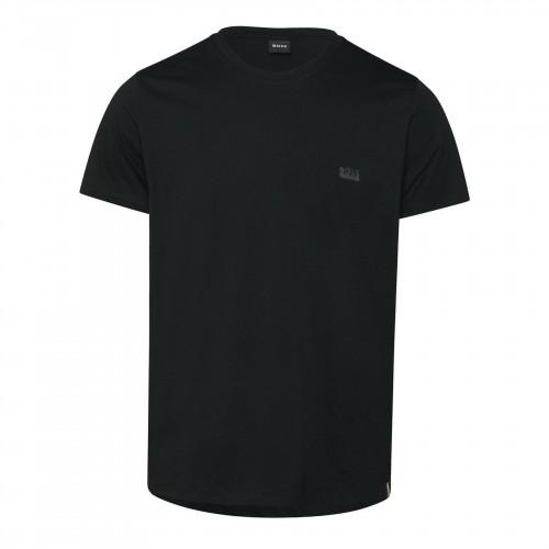 Boss Mens Contrast Logo Cotton Regular T-Shirt