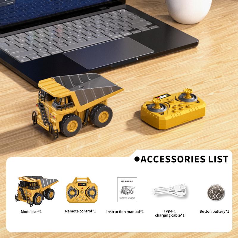 1/64 Mini Desktop Toy Car Alloy Rc Forklift Truck App 2.4G Remote Control Car Flatbed Cart Vehicle Toy for Children Adult Gifts