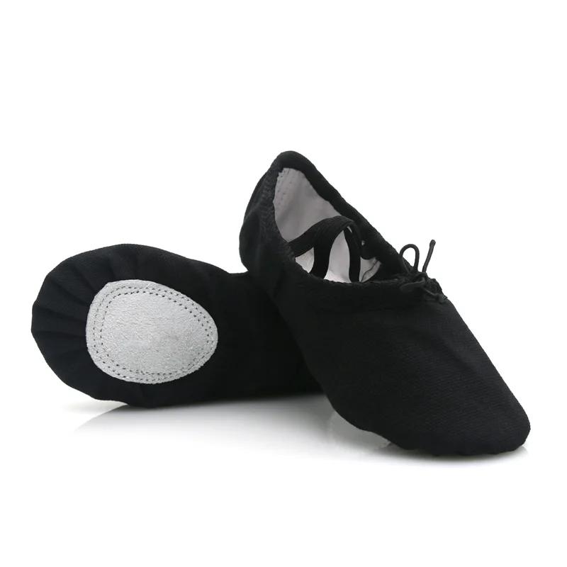 Girls Ballet Dancing Shoes Canvas Soft Sole Ballet Dance Slippers Child Dance Practise Shoes for Kids Pointe Dance Shoes