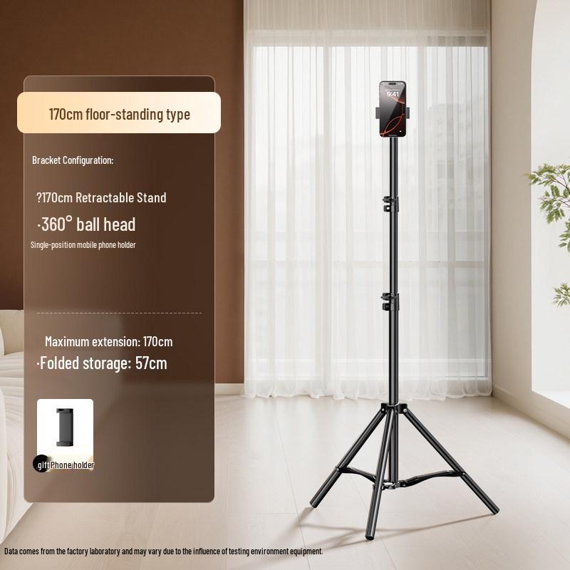 Dedicated Mobile Phone Holder Tripod with Fill Light for Live Broadcasts and Outdoor Shooting