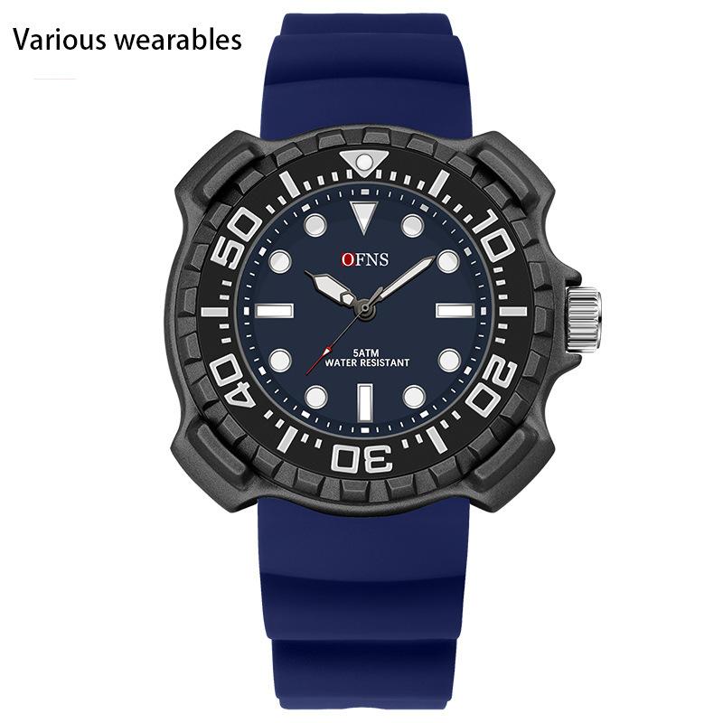 Quarzuhr Silikongel Modetrend Herrenuhr Schlicht Wasserdicht Elektronische Quarzuhr Herren