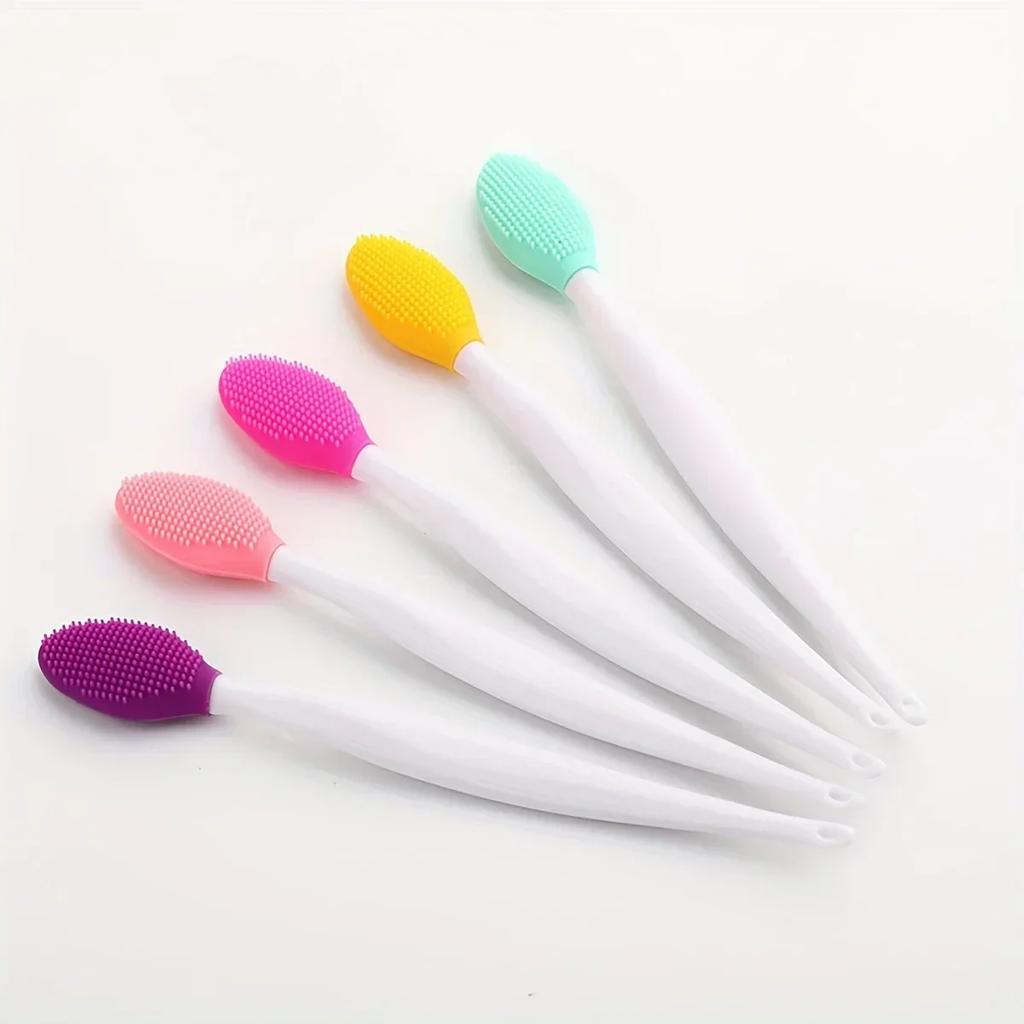 Skin care lip horniness removal facial cleanser, Face cleaning brush, blackhead removal silicone double-sided skin care tool.