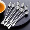 6Pcs Stainless Steel Long-Handled Ice Teaspoon, Coffee Spoon, Ice Cream Stirring Spoon, Dishwasher Safe,