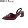 Retro Style Summer Thick Heel Women Sandals Fashion Ladies Outdoor Singbacks Party Dress Women's Footwear