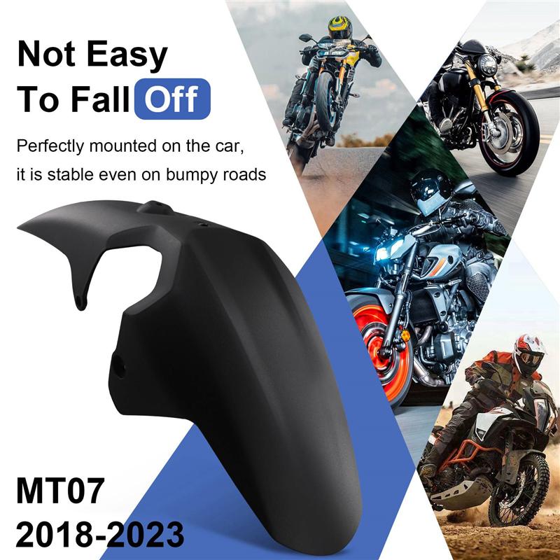 2x Motorrad Vorderrad Kotflügel Schmutzfänger Spritzschutz Abdeckung Passend für MT-07 MT07 2018- Schwarz