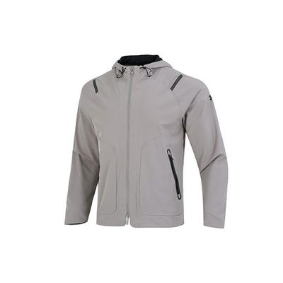 Série Protection Solaire Inarrêtable Veste de Sport Tissée Respirante à Capuche Cordon de Serrage Zippée Homme Vestes Gris 1370494-294