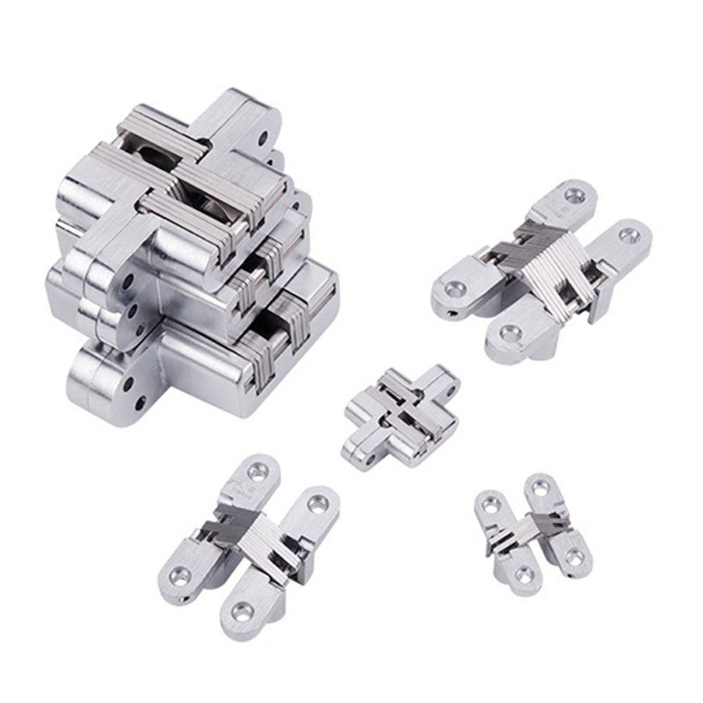 1pc Concealed Hidden Hinge Stainless Steel Door Hinge Multiple Uses Cross Hinges  for Cabinet Door