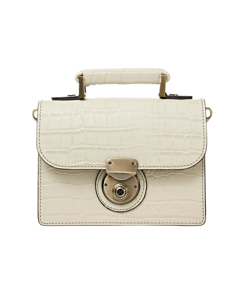 Brogue And Morrow Croco Nemo Bag (Vanilla)