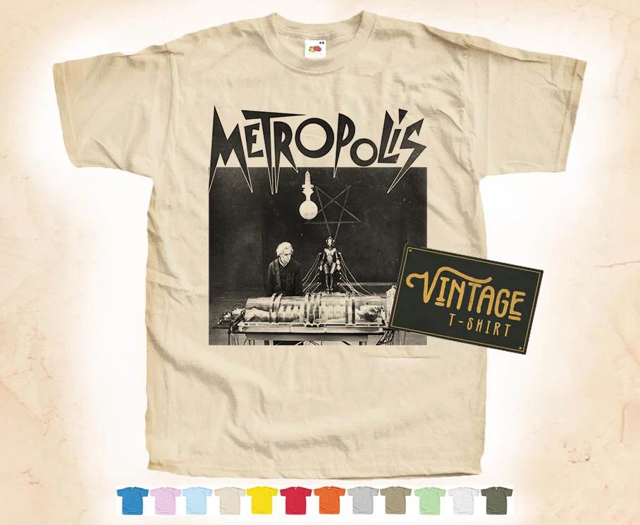 

Black Print METROPOLIS V4 T-SHIRT Tee Vintage Poster 12 Colors S-5XL 4XL