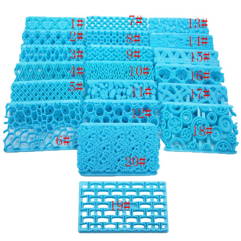 Folk Art Flower & Bark Embossing Mold for Cake & Cookie Fondant