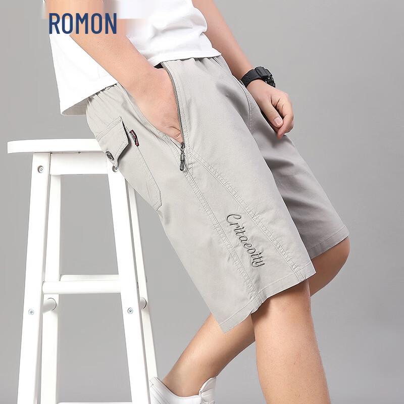 ROMON Men's Loose Fit Summer Cargo Beach Shorts