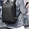 Mochila Executiva Masculina Couro PU Maleta de Ombro Carregamento USB Pasta de Negócios Viagem Laptop Escritório Mochila de Ombro Masculina