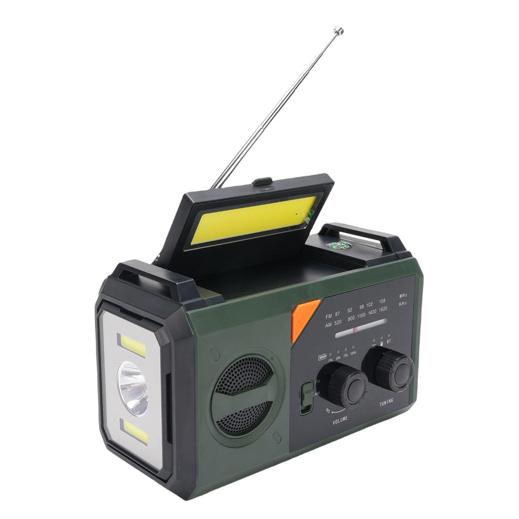 Emergency Radio Portable AM FM WB Radio Type C Hand Crank Solar Charging 30000mAh Battery SOS Alert 