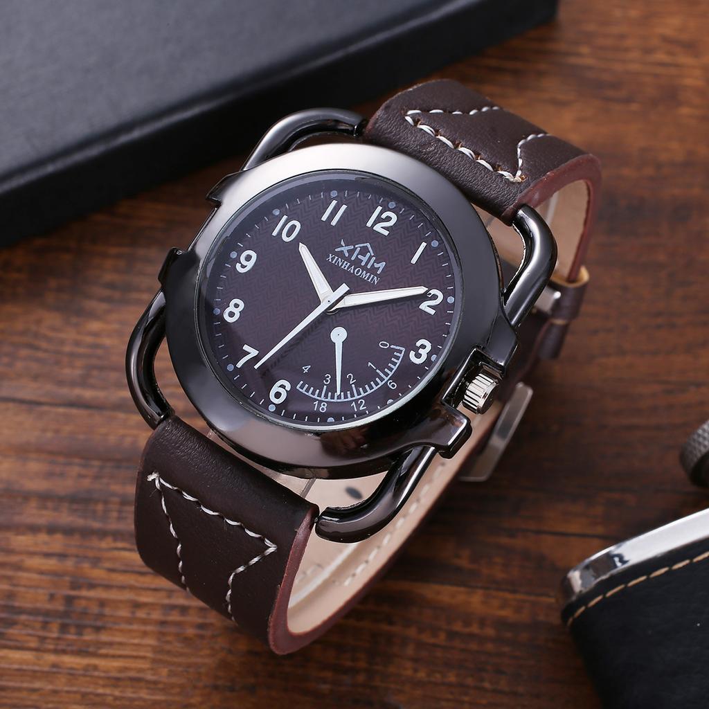 Promotional Fashion Creative Men's Gift Luxury Business Quartz Watch Belt Perfume Wallet Set