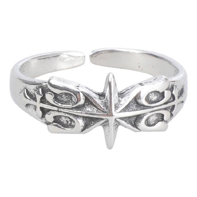 

Trendy Silver Plated Metal Hexagram Ring Unique Personality Jewelry Trendy Statement Finger Ring for Fashion Enthusiast 1