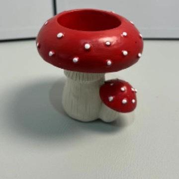 Mushroom Candle Holder Spring Vibe Ornament Garden Yard Decoration Mushroom Design Decorative Item Mushroom Candle Holder