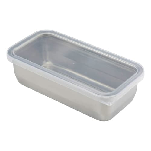 Shimomura Kihan Slim Storage Container [Made In Japan] 22.5cm Long, Convenient for Meal Preparation, Rust-Resistant, Deep, 1.1L, with Lid, Stainless S
